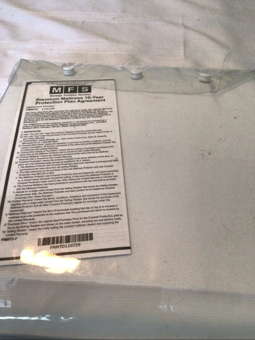 PURE Protection White Mattress Protector - size king sealed